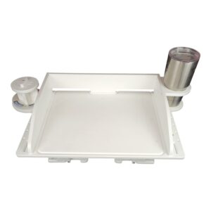 Precision-designed CNC trailer bunk for boats in white.