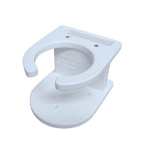 Cup holder with integrated cell phone holder, designed for marine use.
