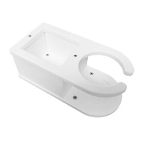 Drink holder with storage designed for marine use.