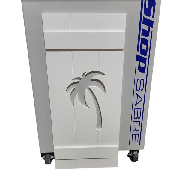 This image showcases a dual cup holder designed for marine and outdoor use. It provides a practical solution for holding beverages securely while on the water or during other outdoor activities. The sturdy construction ensures reliability in challenging environments.