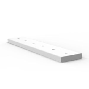 Custom CNC white trailer bunk single piece designed for marine use.